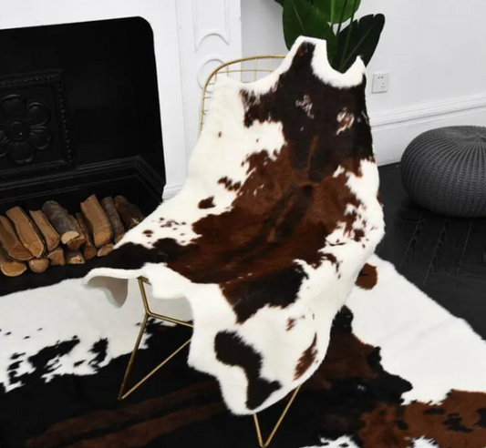 Imitation Cowhide Faux Leather Floor Mat – Non-Slip, Easy Clean, Durable