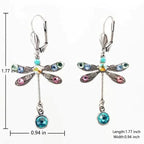 Carved Dragonfly Earrings
