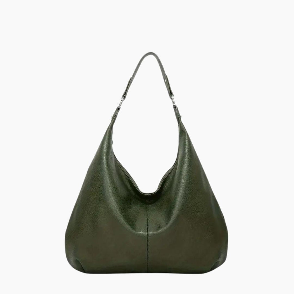 Minimalist Smooth Vegan Leather Hobo Bag