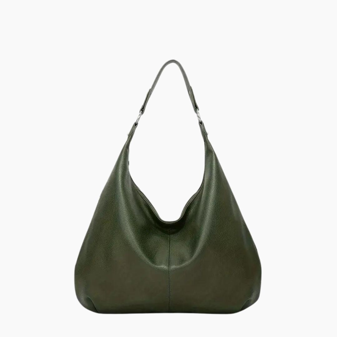 Minimalist Smooth Vegan Leather Hobo Bag