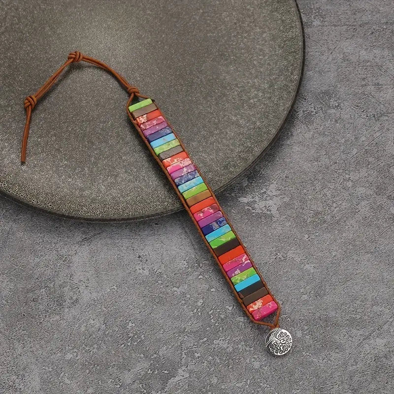Rainbow Jasper Multi-Strand Wrap Bracelet
