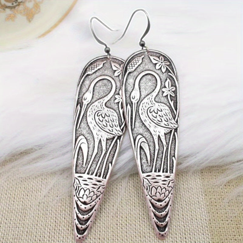 Heron Bird Drop Earrings