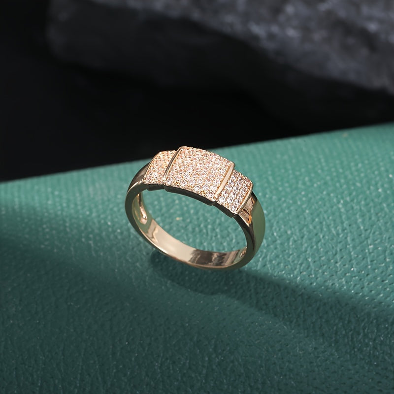 Cubic Zirconia Gold-Plated Ring