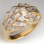 Baguette Chevron Statement Ring