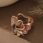 Handmade Bohemian Enamel Heart Gold-Plated Ring