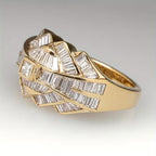 Baguette Chevron Statement Ring