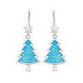 Oorbellen met blauwe opaallook