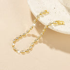 Zirconia Gold-Plated Tennis Bracelet