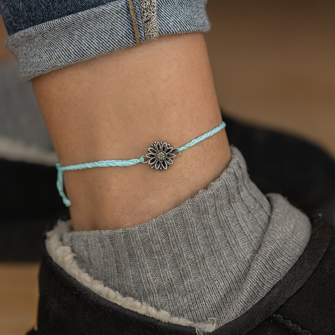 Silver-Tone Sunflower Bracelet