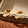 Textured Gold-Tone Hoop Earrings