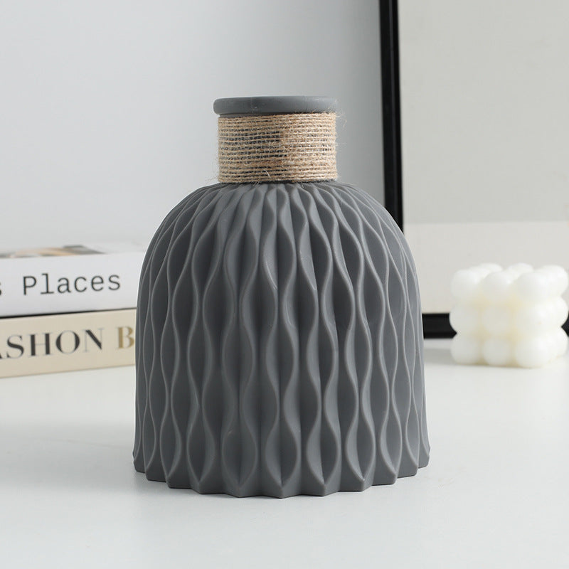 Nordic Style Plastic Decorative Vase – Break-Resistant, Lightweight, Multiple Colours