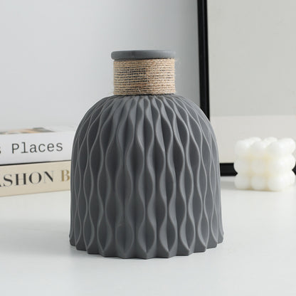 Nordic Style Plastic Decorative Vase – Break-Resistant, Lightweight, Multiple Colours