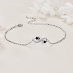 Pulseira Pata de Animal com Pendente Infinito e Zircónias
