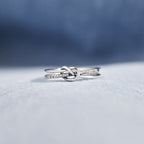 Silver-Tone Mother and Daughter Knot Ring