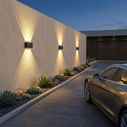 Solar Outdoor Wall Light Up Down IP65 Waterproof – Garden & Exterior Wall Lamp