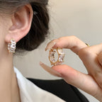 Crystal Gold-Tone Hoop Earrings