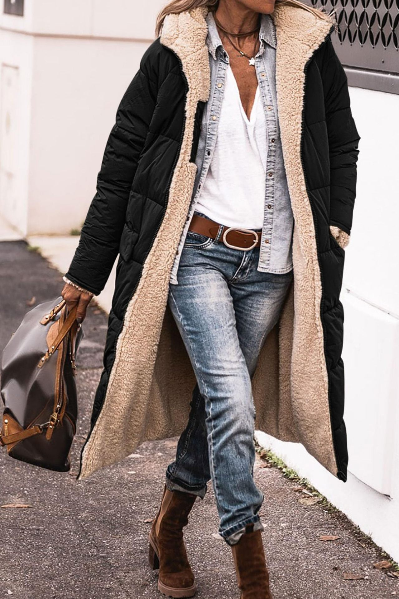 Reversible Winter Coat with Two Looks in One Warm Layer