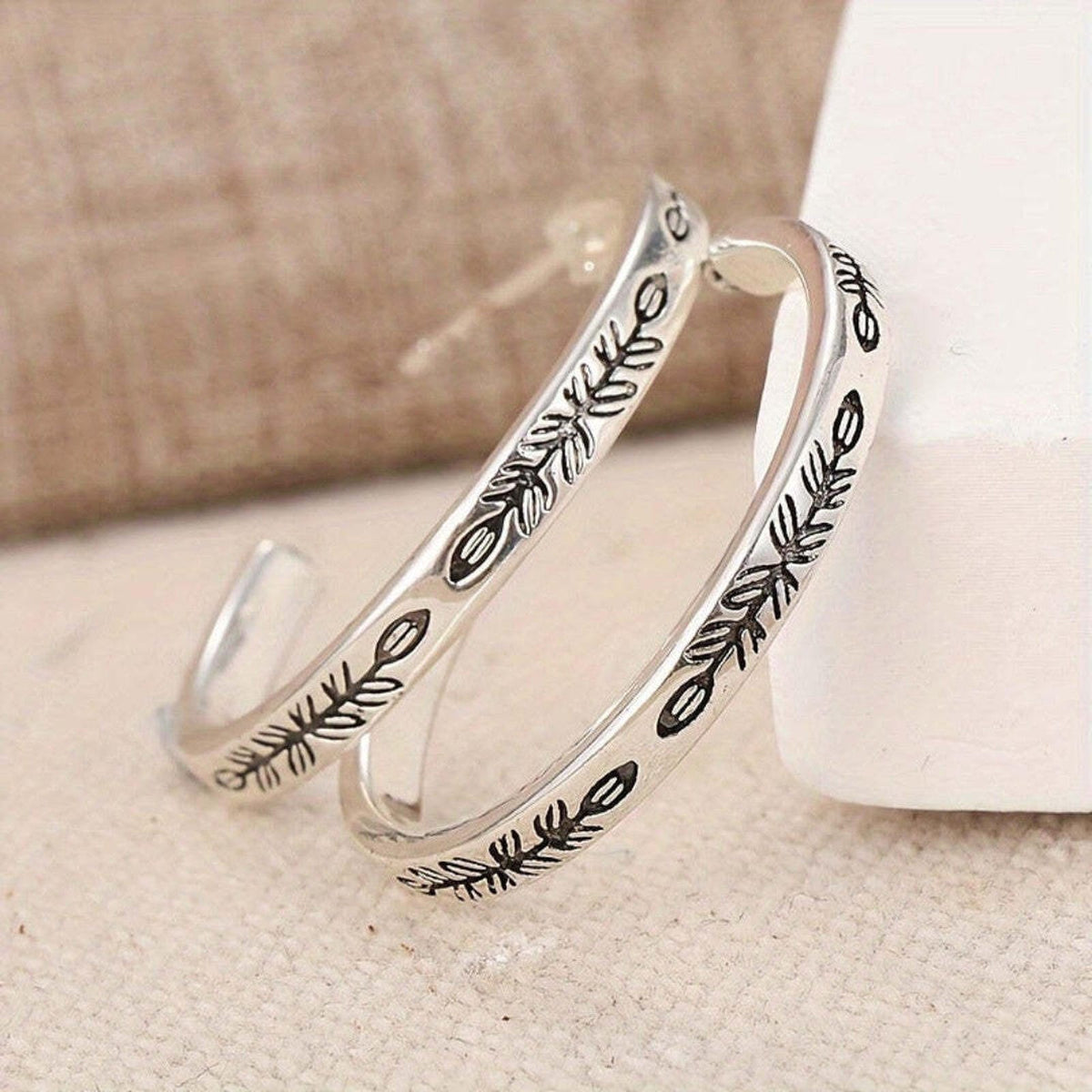 Slim Silver-Tone Hoop Earrings