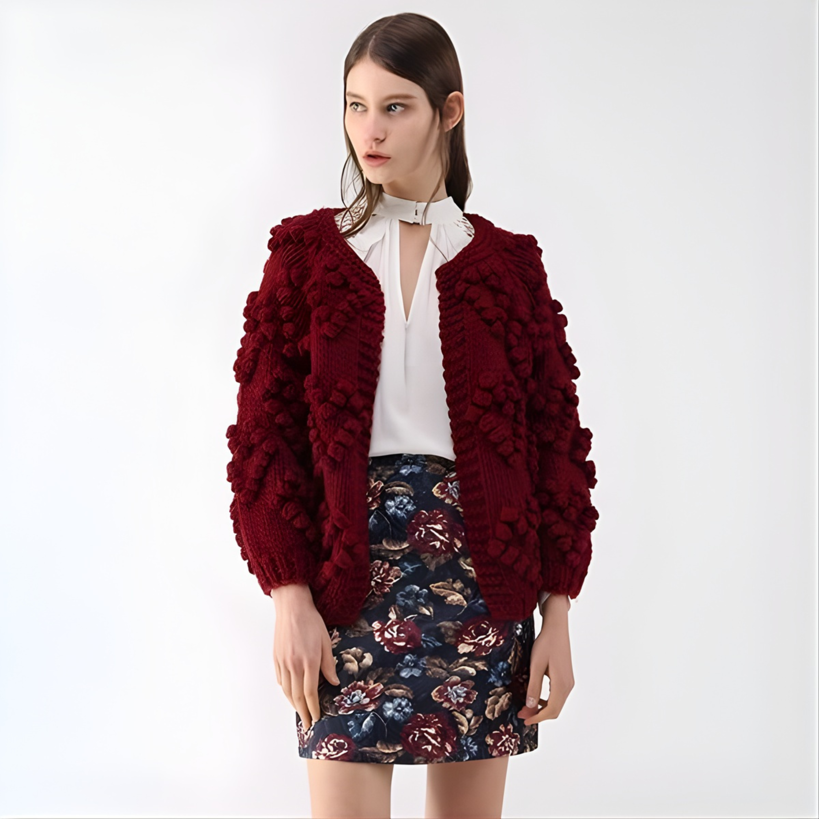 Cosy Open Front Cardigan with Long Sleeves for Layering