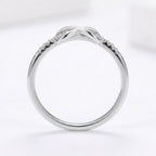 Ring met oneindigheidsknoop in sterling zilver