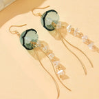 Gold-Plated Glass Jellyfish Dangle Earrings