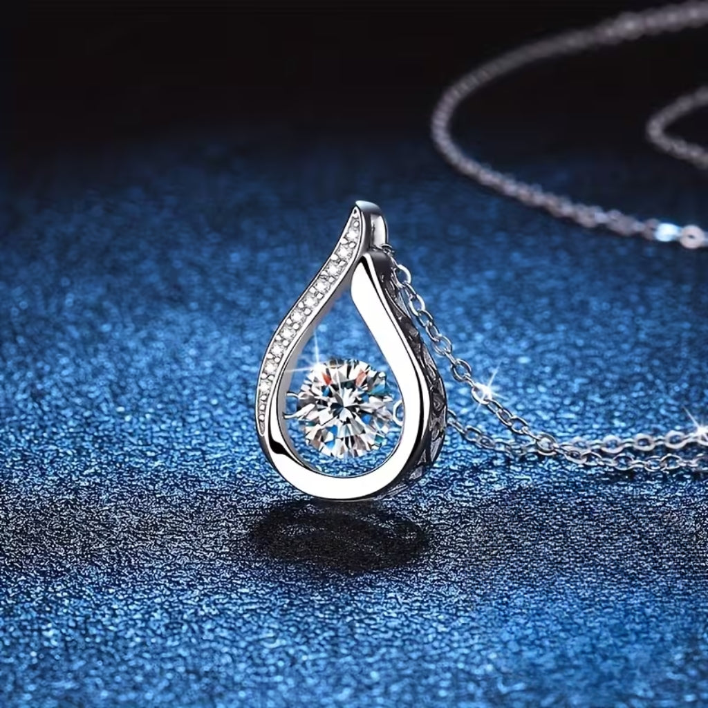 Zilverkleurige druppelketting