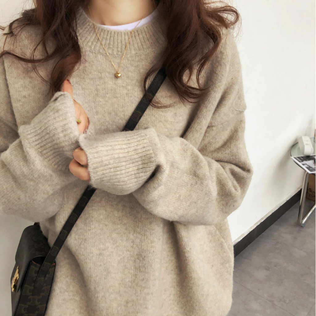 Casual Crew Neck Jumper with Softly Relaxed Proportions