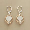 Gold and Silver-Tone Pearl Earrings