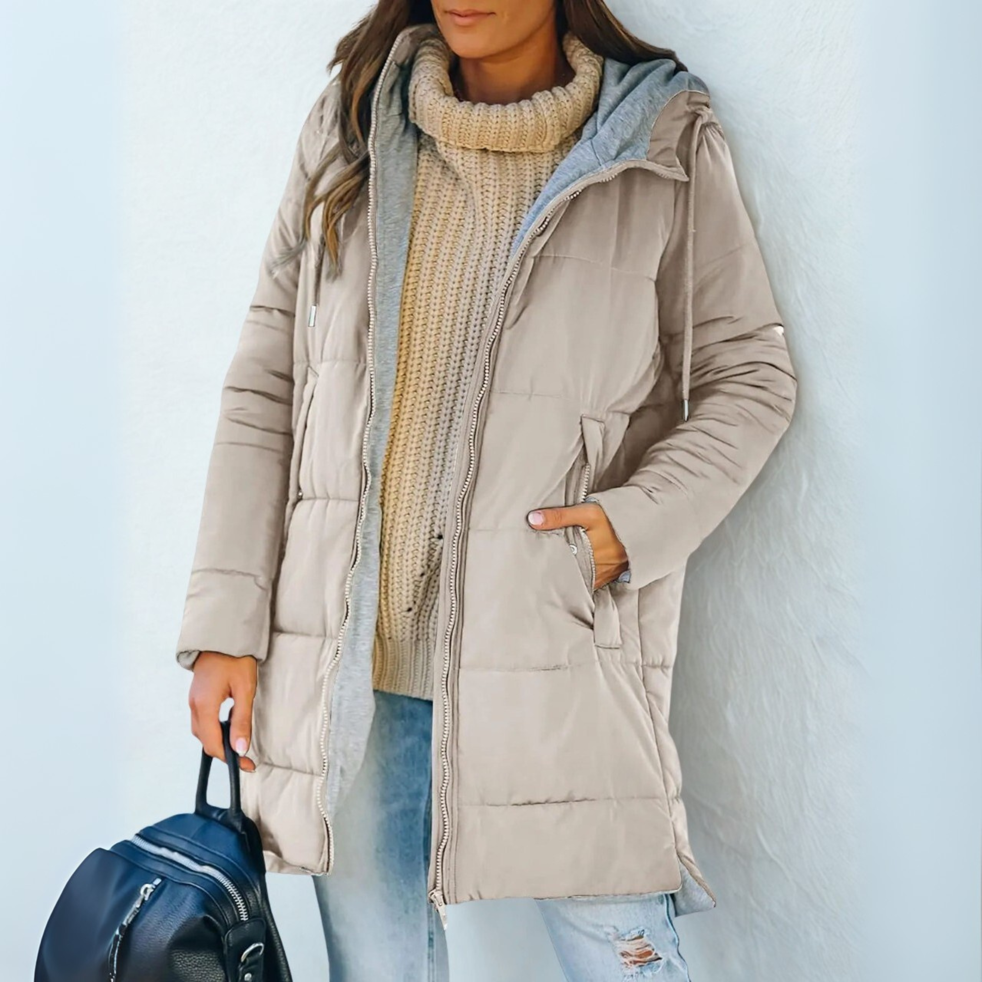 Hooded Down Filled Puffer Jacket for Cold Weather Days