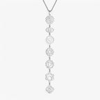 Ketting met zeven stenen en goudkleurige hanger
