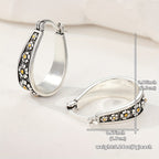 Vintage Hand-Cut Daisy Hoop Earrings