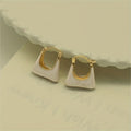 Retro Handbag Enamel Hoop Earrings