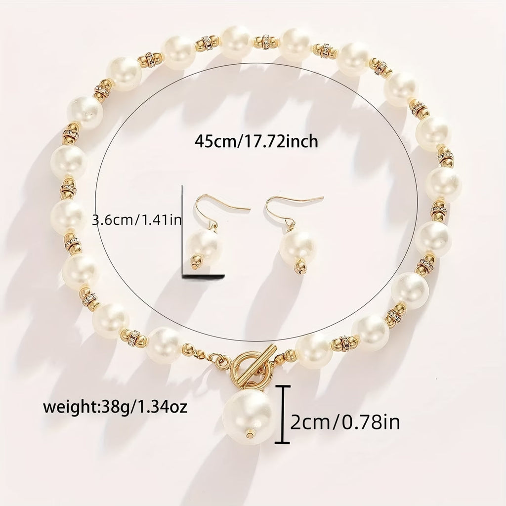 Chunky Pearl Necklace Set