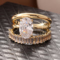 Vintage Sparkling Zirconia Stacked Ring Set