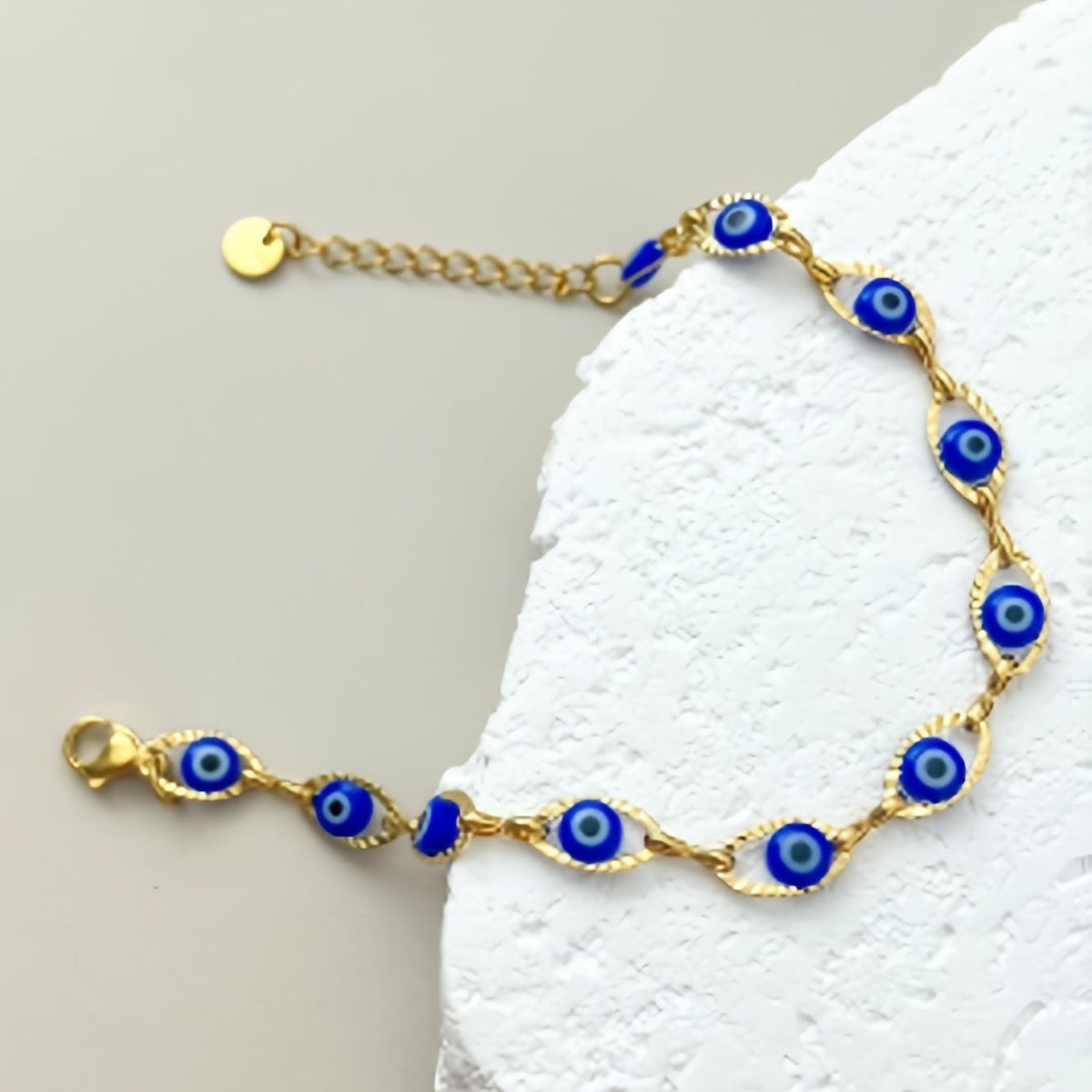 Minimalist Evil Eye Gold-Plated Tennis Bracelet
