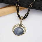 Marble-Look Stone Pendant Bohemian Necklace