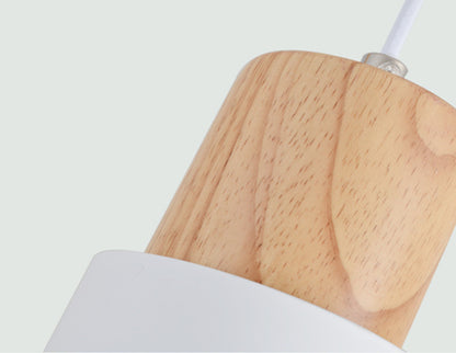 Wood Pendant Light – Minimalist Nordic Mini Ceiling Lamp for Bedroom & Bedside