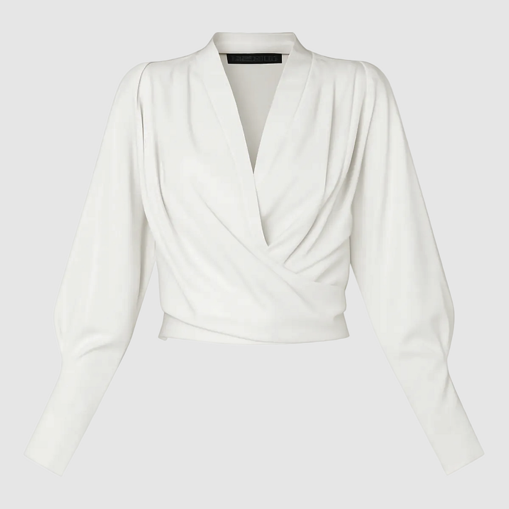 Women's Satin Wrap Blouse