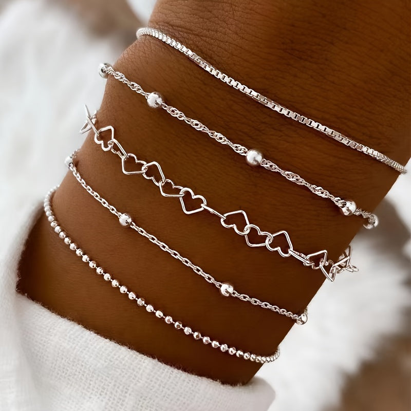Thin Chain Bracelet Set in Three Styles