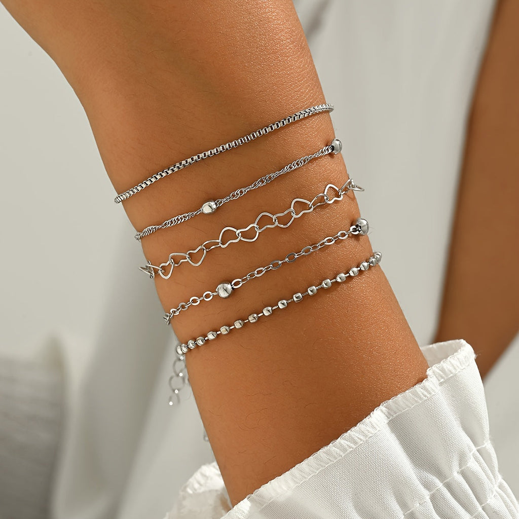 Thin Chain Bracelet Set in Three Styles