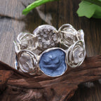 Bohemian Round Flower Geometric Stretch Cuff Bracelet