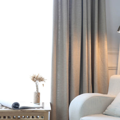 Semi-Sheer Cotton Linen Curtains – Half-Shading, Japanese and Nordic Minimalist Style