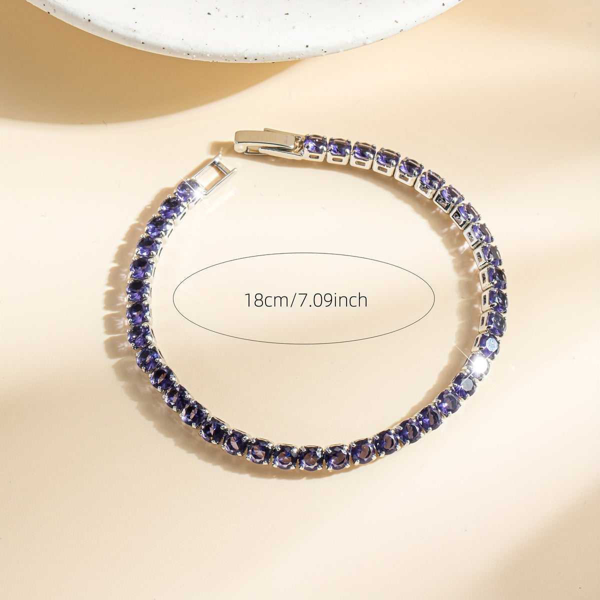 Boho Purple Zirconia Crystal Tennis Bracelet