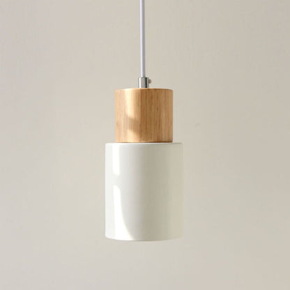 Wood Pendant Light – Minimalist Nordic Mini Ceiling Lamp for Bedroom & Bedside