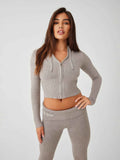 Soft Knit Two-Piece Set with Relaxed Top and Matching Trousers