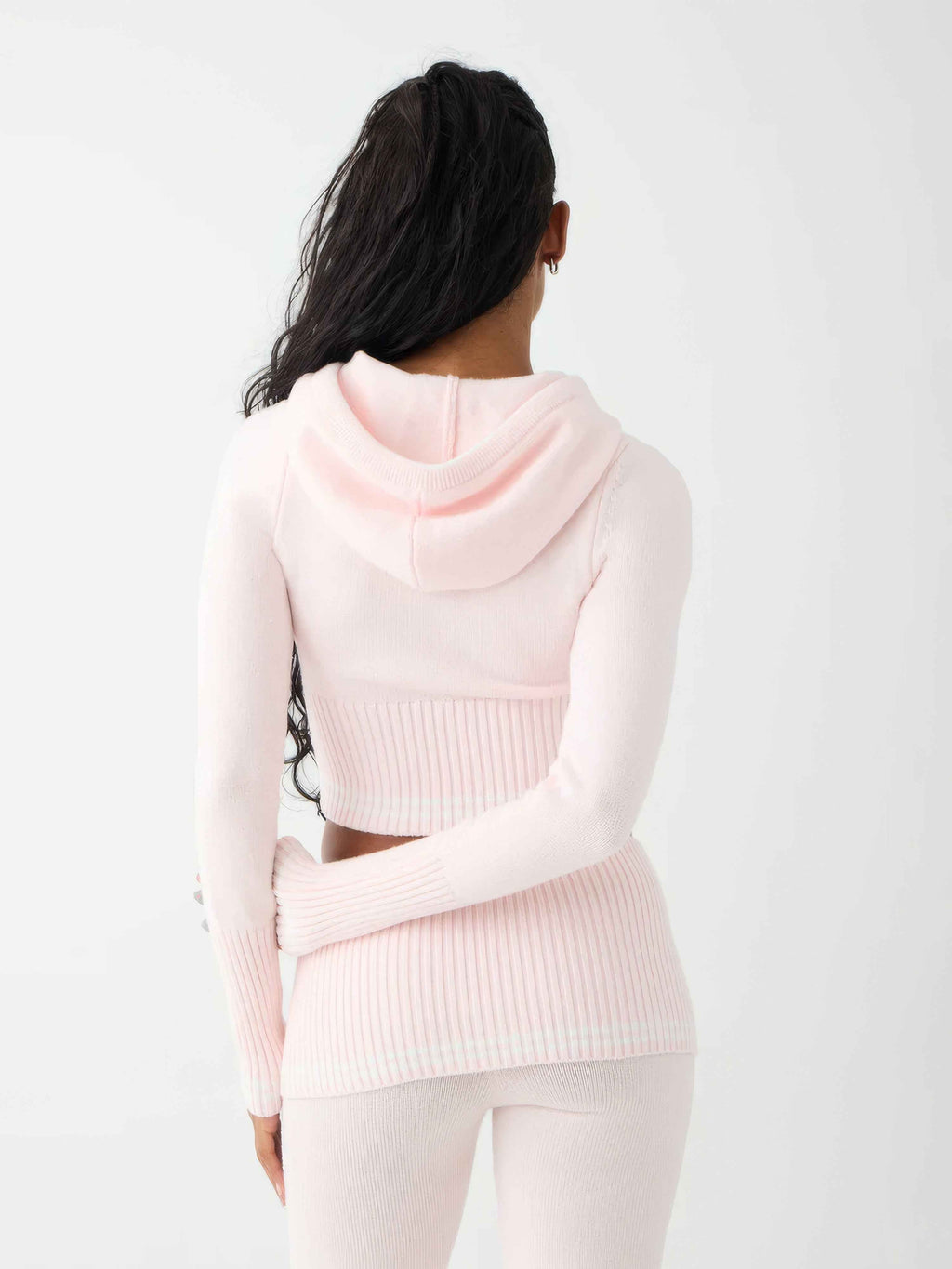 Soft Knit Two-Piece Set with Relaxed Top and Matching Trousers