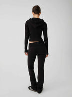 Soft Knit Two-Piece Set with Relaxed Top and Matching Trousers
