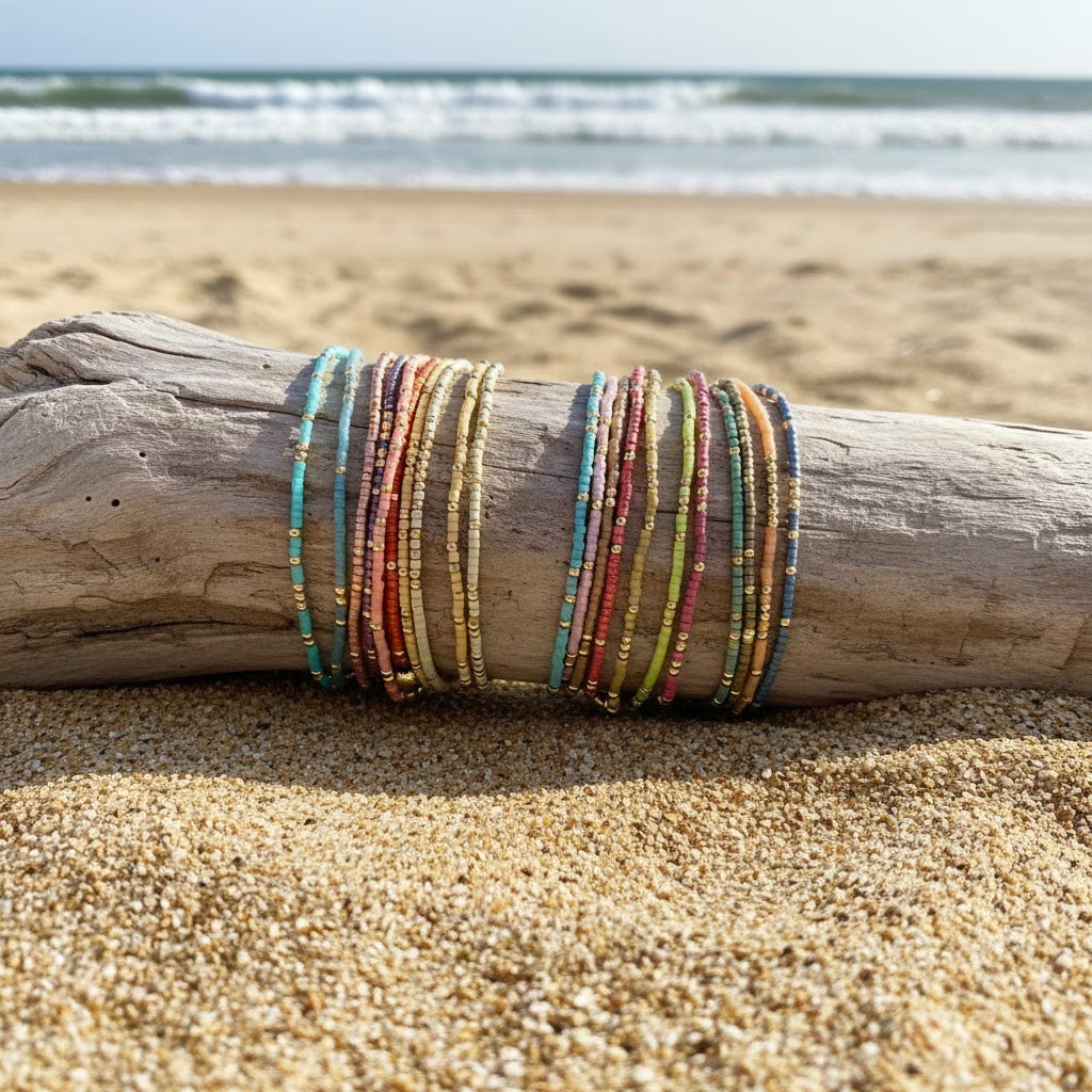 Boho Colourful Beaded Bracelet Set