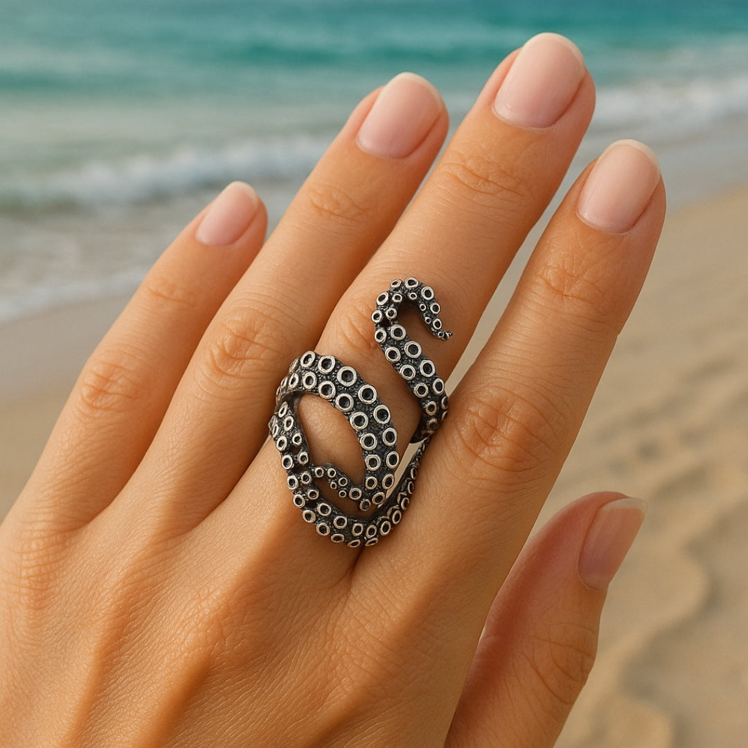 Adjustable Tentacle Ocean Ring
