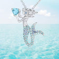 Ketting met kristallen zeemeerminhanger